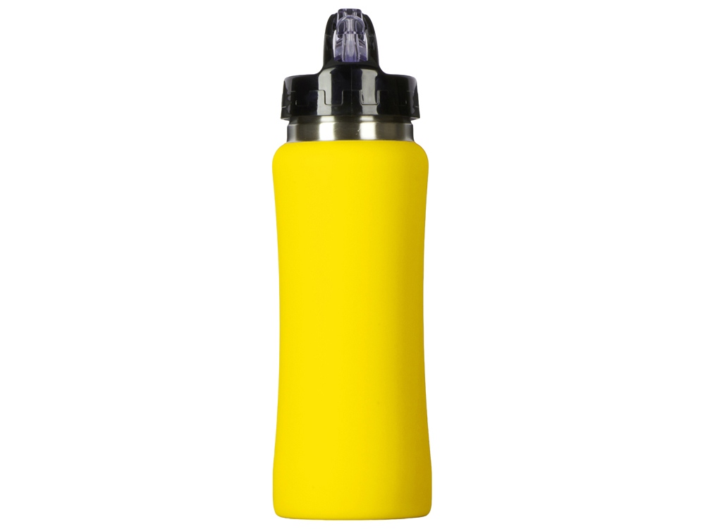 Бутылка для воды "Bottle C1", сталь, soft touch, 600 мл, желтый-3