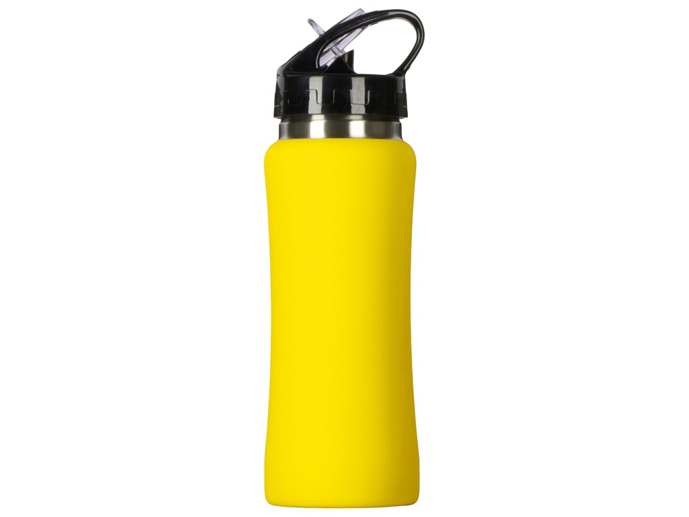 Бутылка для воды "Bottle C1", сталь, soft touch, 600 мл, желтый-4