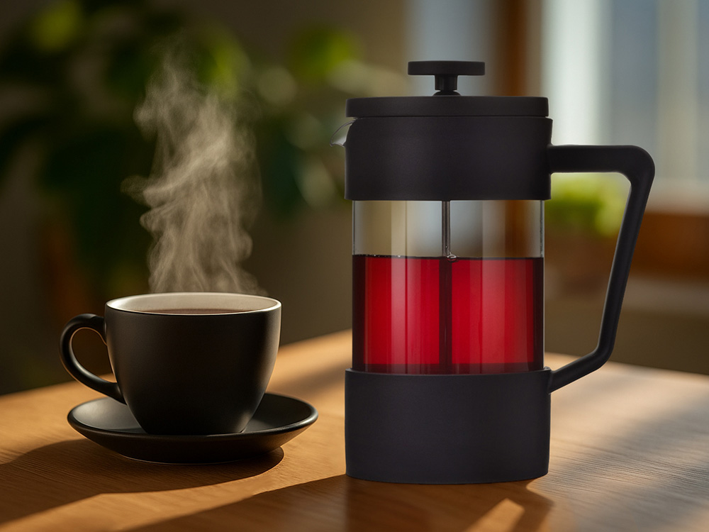 Пластиковый френч-пресс "Intense", 600мл, черный-8