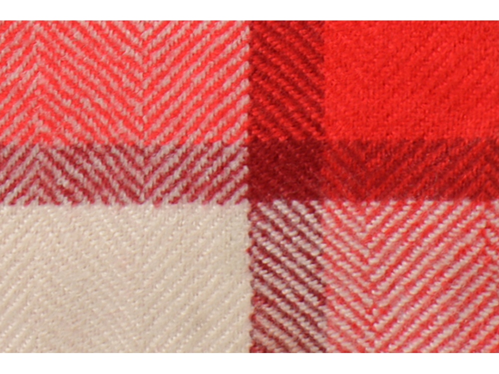 Плед акриловый в клетку Tartan, красный-4