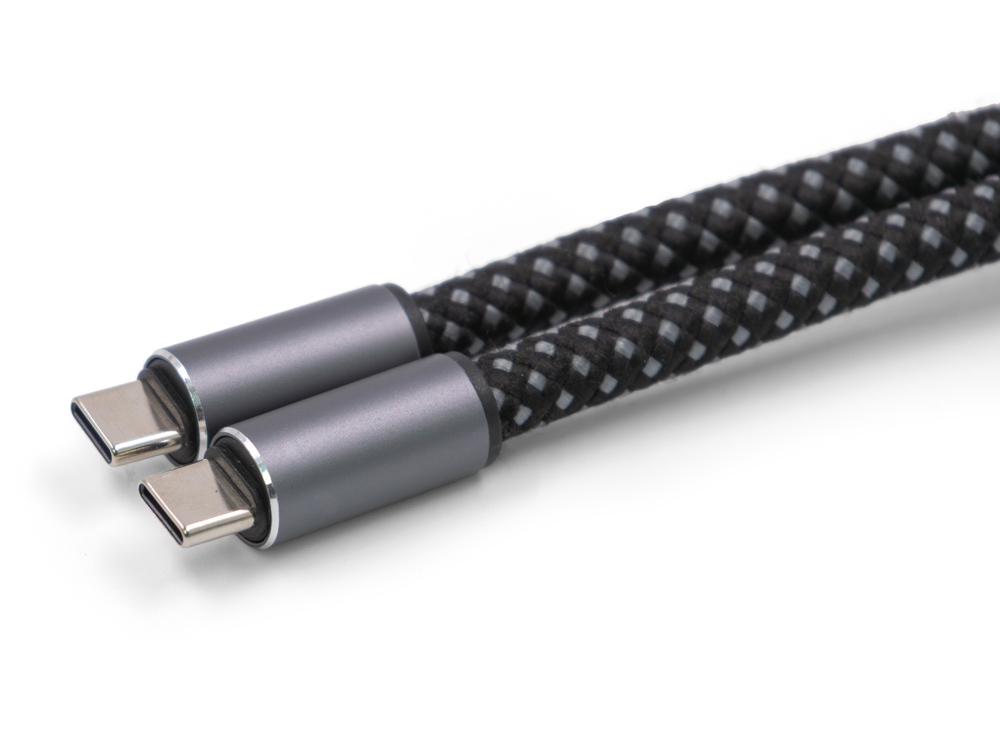Ремешок-держатель для телефона с зарядным кабелем USB-C - USB-C «Lany Wristband Charge Eco», серый-5