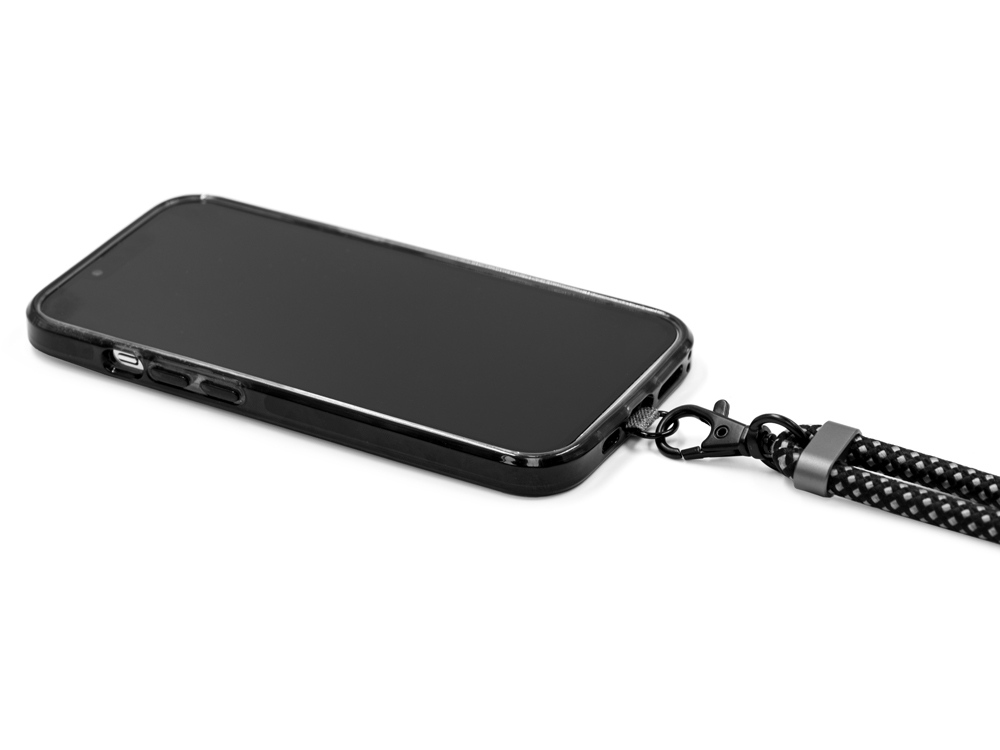 Ремешок-держатель для телефона с зарядным кабелем USB-C - USB-C «Lany Wristband Charge Eco», серый-9