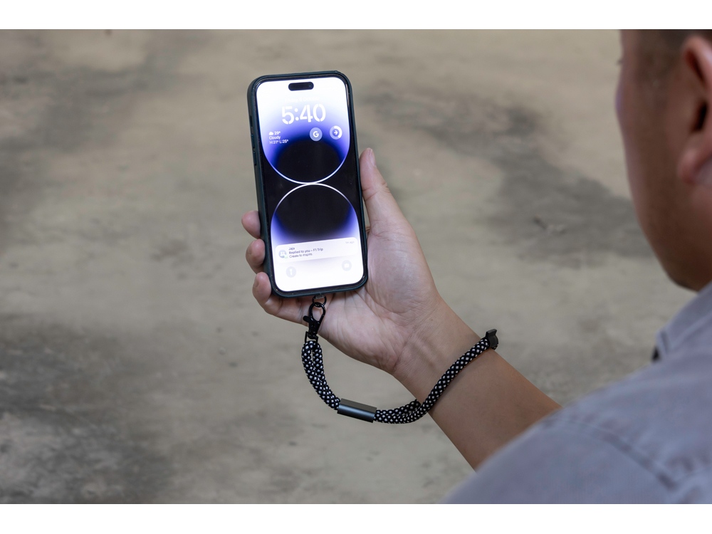 Ремешок-держатель для телефона на запястье «Lany Wristband Eco», серый-10