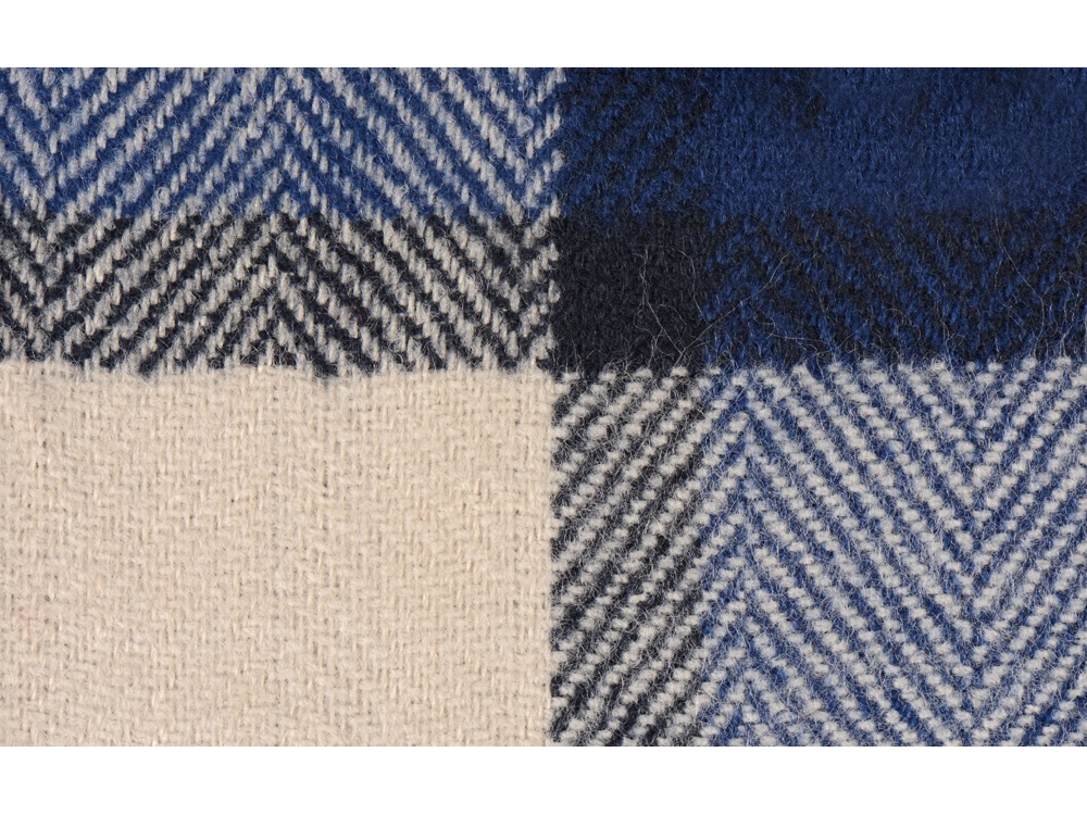 Плед акриловый в клетку Tartan, синий-4