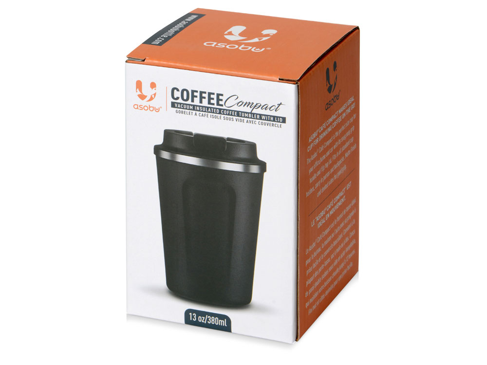 Термокружка CAFe COMPACT, 380 мл, черный-11