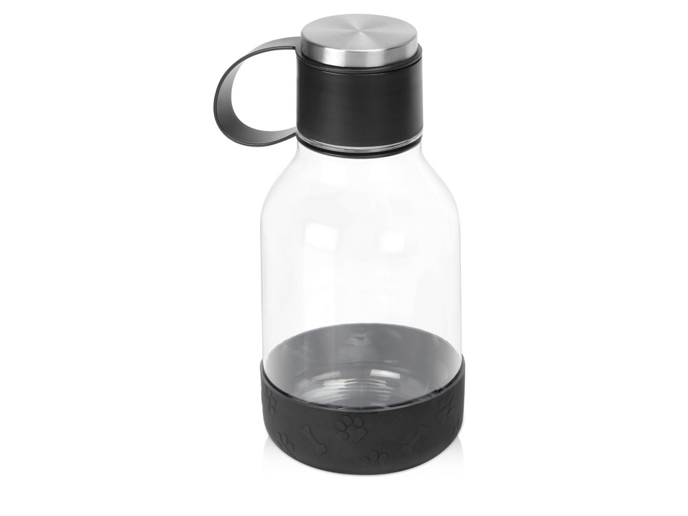 Бутылка для воды 2-в-1 «Dog Bowl Bottle» со съемной миской для питомцев, 1500 мл, черный-1