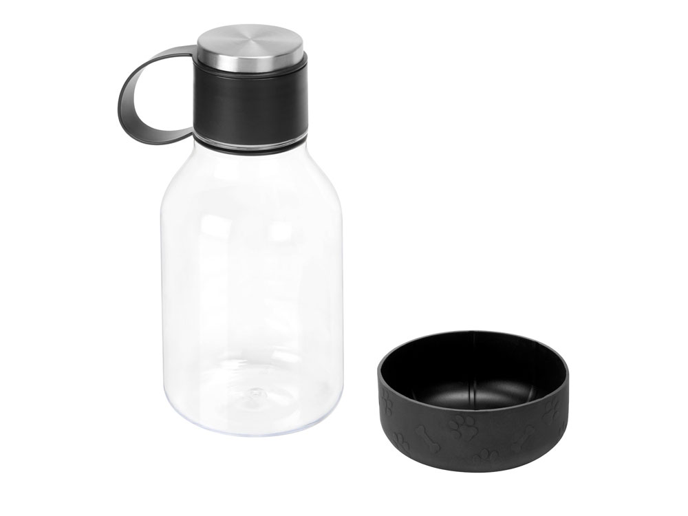 Бутылка для воды 2-в-1 «Dog Bowl Bottle» со съемной миской для питомцев, 1500 мл, черный-2