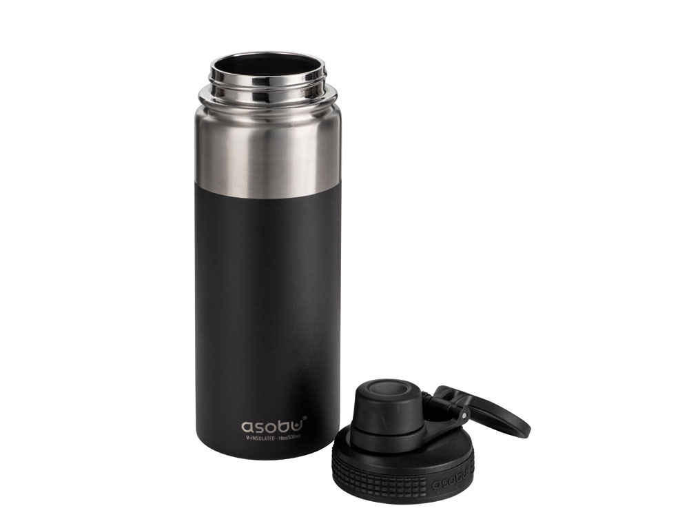 Вакуумная термобутылка «ALPINE FLASK», 530 мл, черный-3