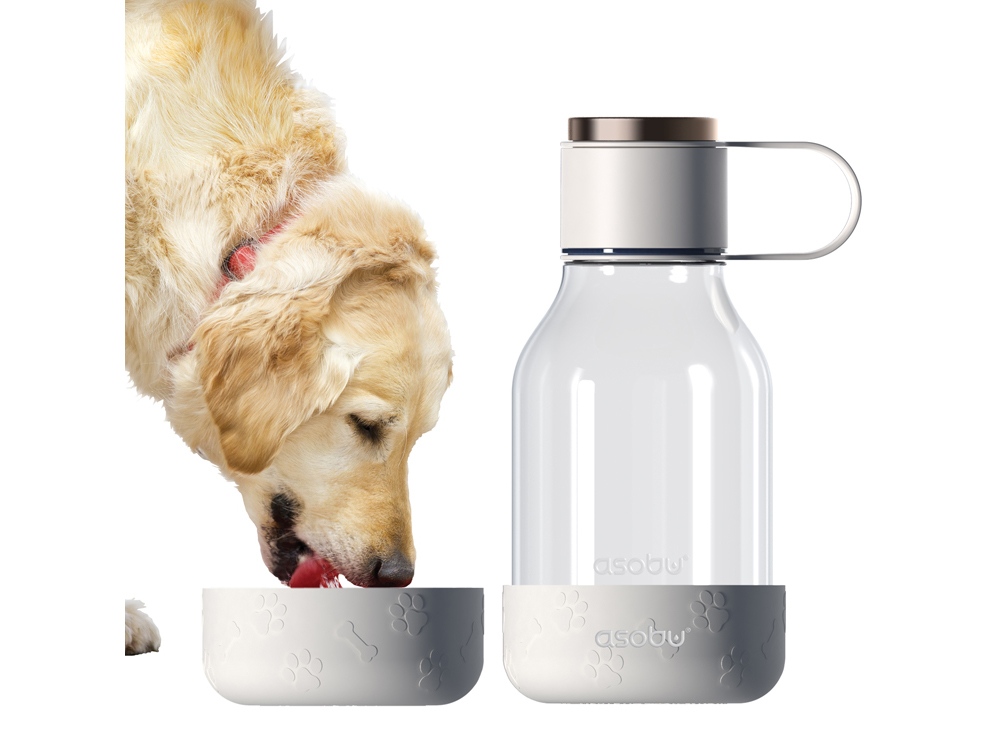 Бутылка для воды 2-в-1 «Dog Bowl Bottle» со съемной миской для питомцев, 1500 мл, белый-2
