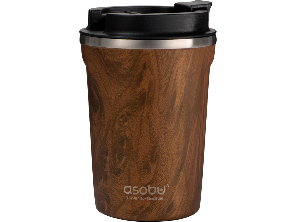 Термокружка CAFe COMPACT, 380 мл, wood-2