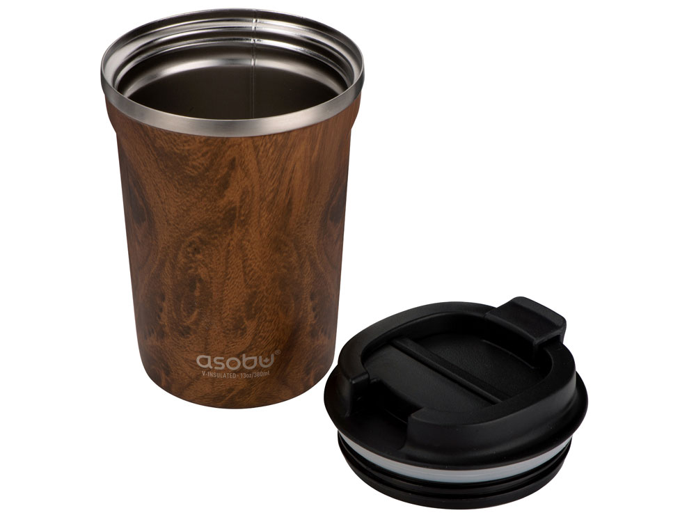 Термокружка CAFe COMPACT, 380 мл, wood-3