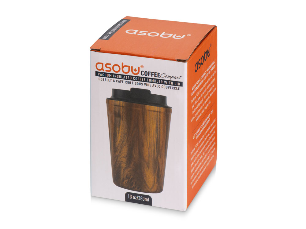 Термокружка CAFe COMPACT, 380 мл, wood-13