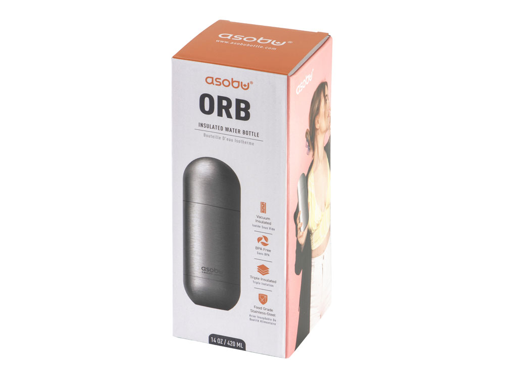 Термос ORB, серебристый, квадратная упаковка-6