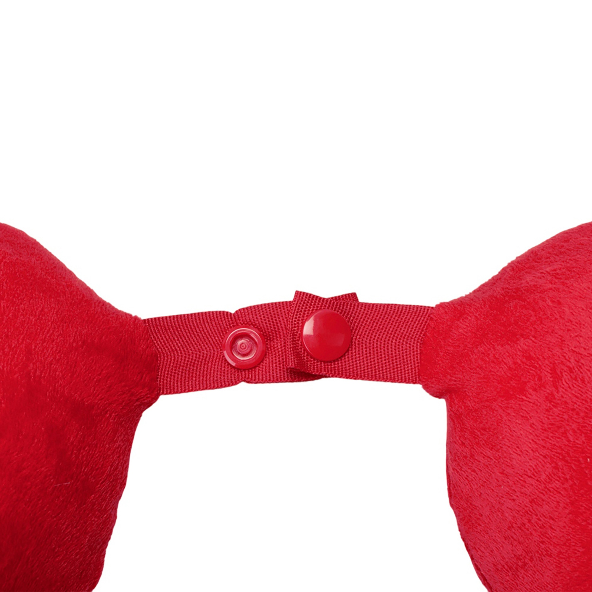 Подушка Basic из микрофибры с эффектом памяти U-shape, красный-4