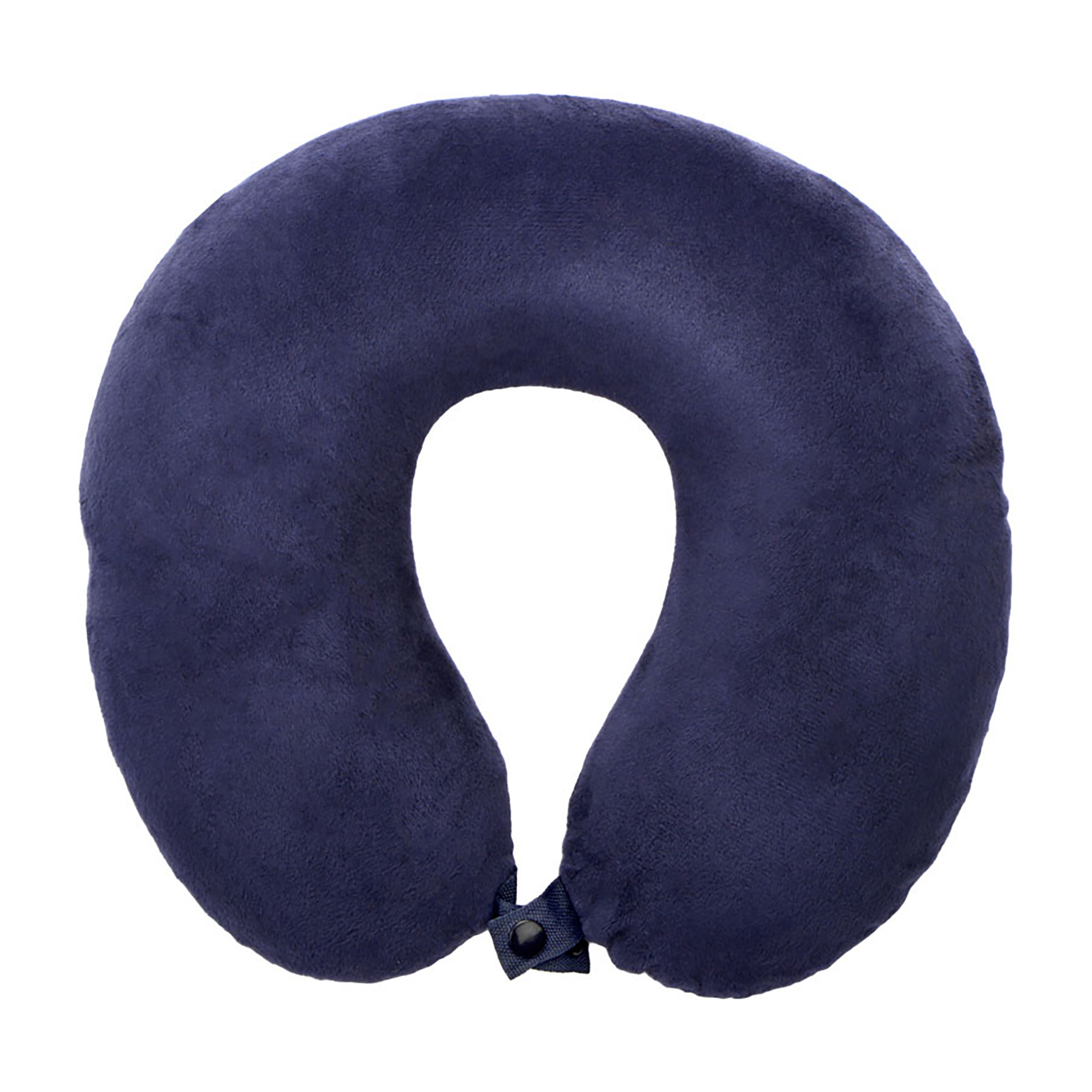 Подушка Basic из микрофибры с эффектом памяти U-shape, синий-2