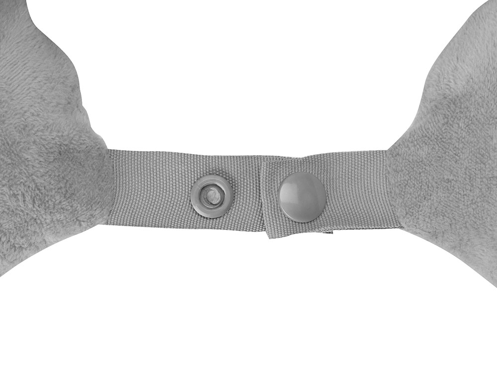 Подушка Basic из микрофибры с эффектом памяти U-shape, серый-3