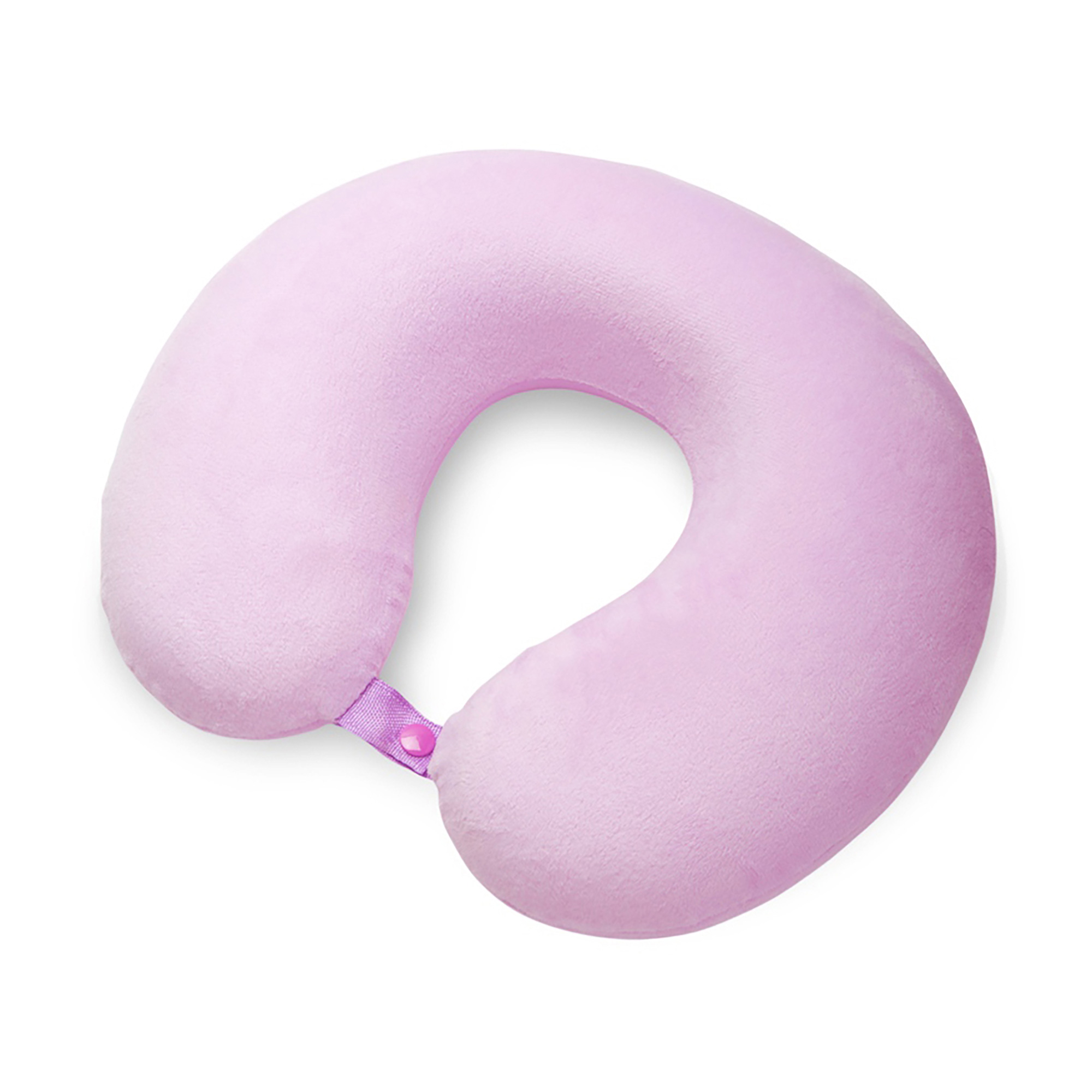 Подушка Basic из микрофибры с эффектом памяти U-shape, розовый-1