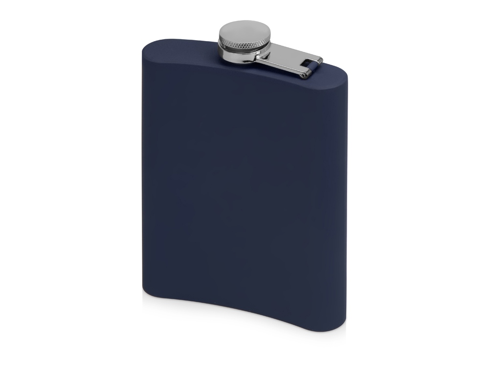 Фляжка 240 мл Remarque soft touch, 304 сталь, синий (Р)-1