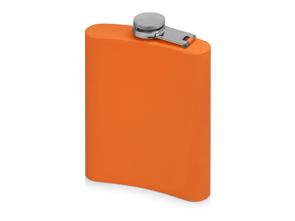 Фляжка 240 мл Remarque soft touch, 201 сталь, оранжевый-1