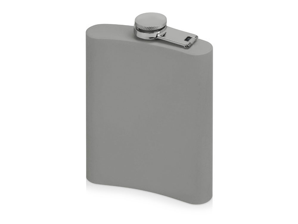 Фляжка 240 мл Remarque soft touch, 304 сталь, светло-серый-1