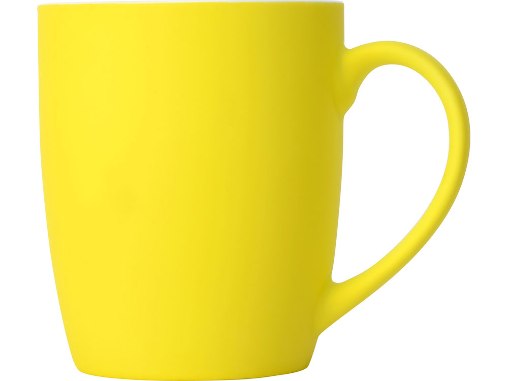Кружка с покрытием soft-touch “Tulip Gum”, желтый (3955C) (P)-1