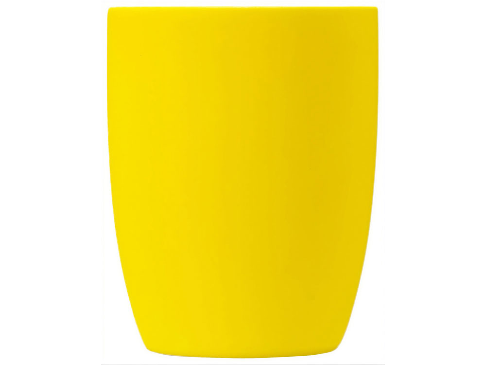 Кружка с покрытием soft-touch C1, желтый-3