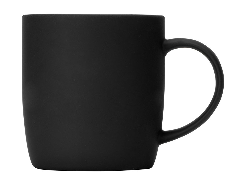 Кружка с покрытием soft-touch "Dalgona", черный (P)-1