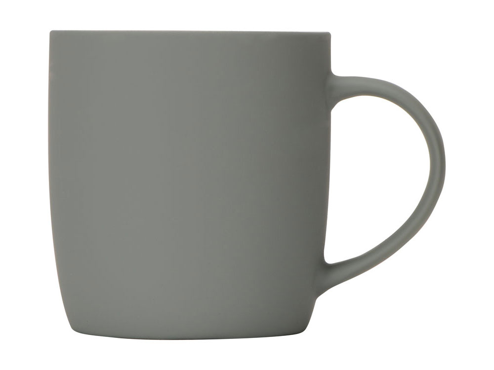 Кружка с покрытием soft-touch "Dalgona", серый-1