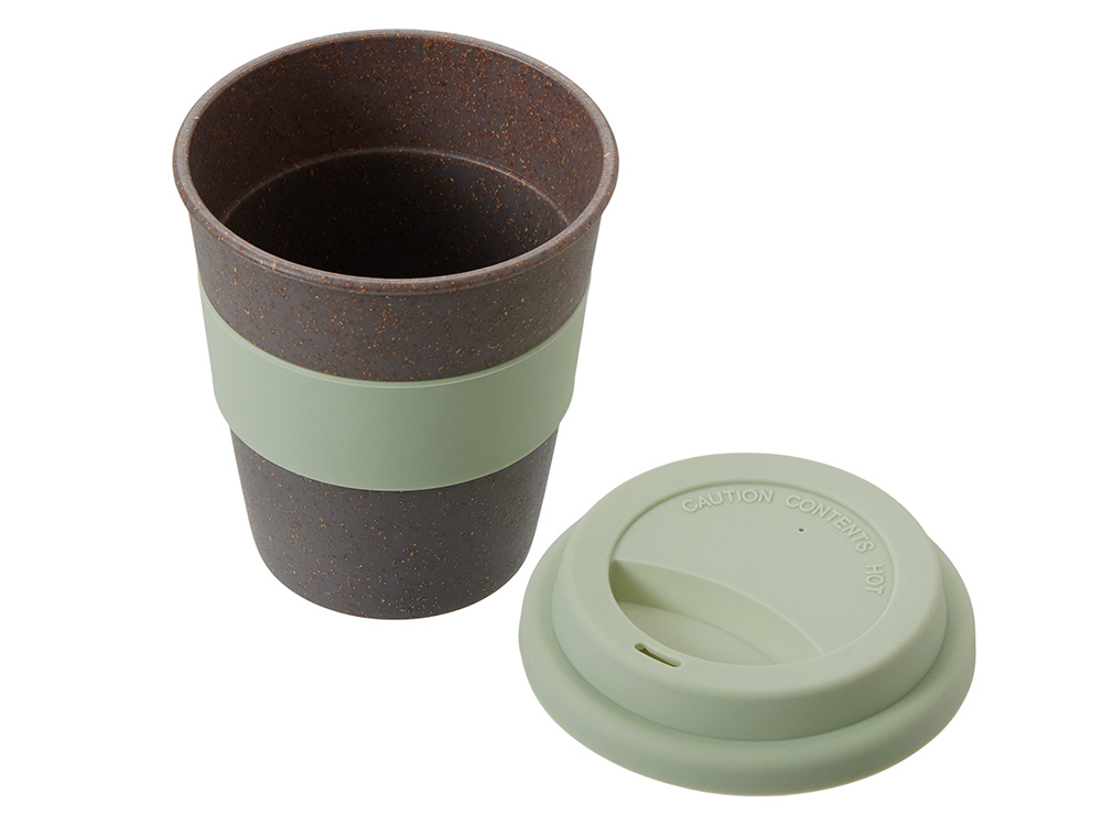 Стакан с силиконовой крышкой "Cafe", olive-2