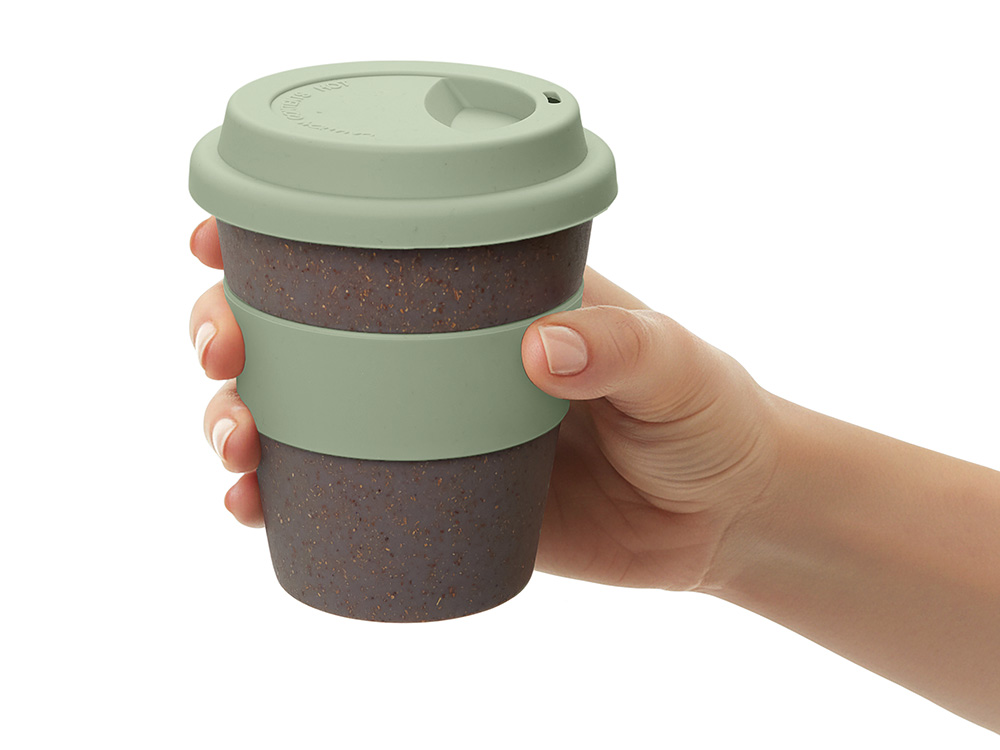 Стакан с силиконовой крышкой "Cafe", olive-6