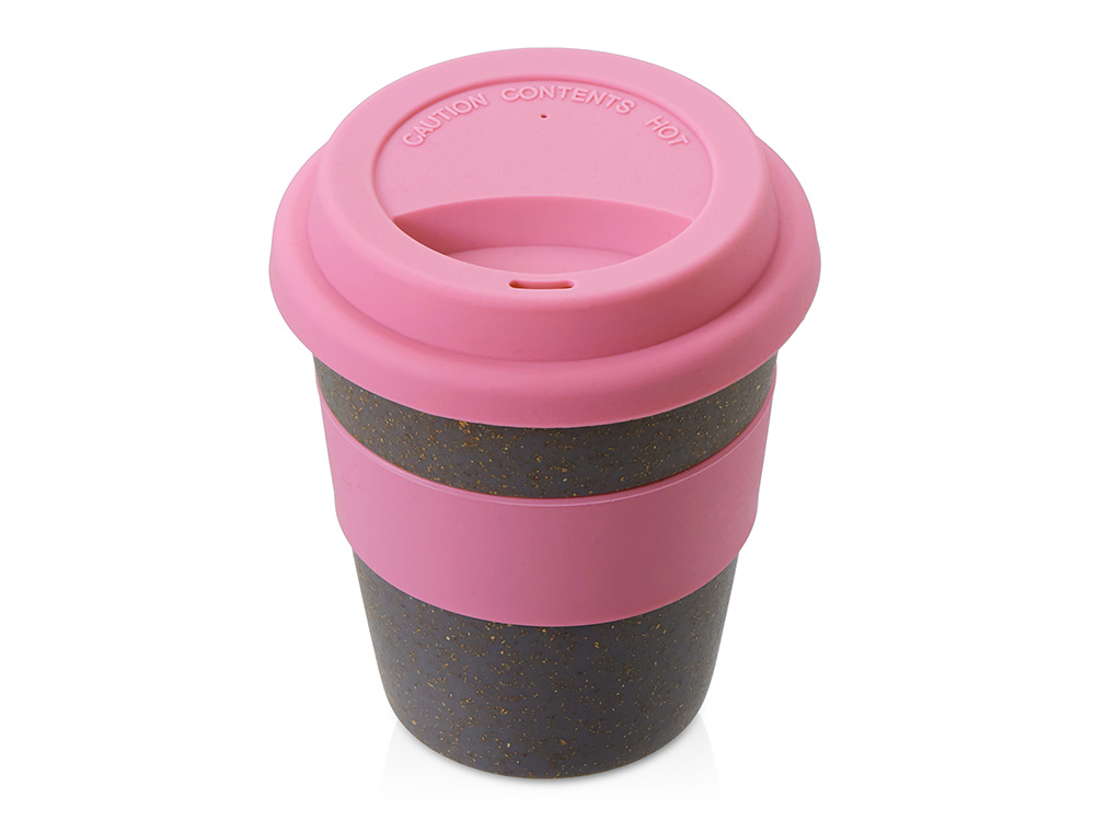 Стакан с силиконовой крышкой "Cafe", dust pink-1