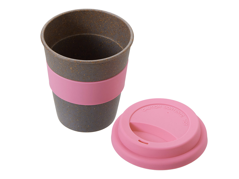 Стакан с силиконовой крышкой "Cafe", dust pink-2