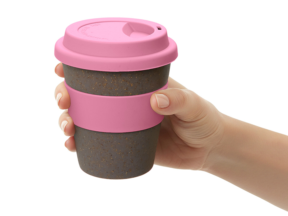 Стакан с силиконовой крышкой "Cafe", dust pink-6