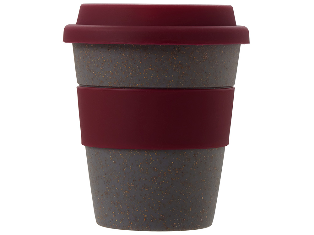 Стакан с силиконовой крышкой "Cafe", burgundy-5