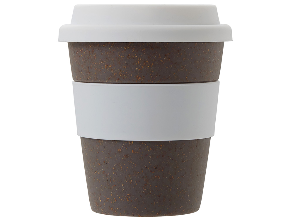 Стакан с силиконовой крышкой "Cafe", белый-5