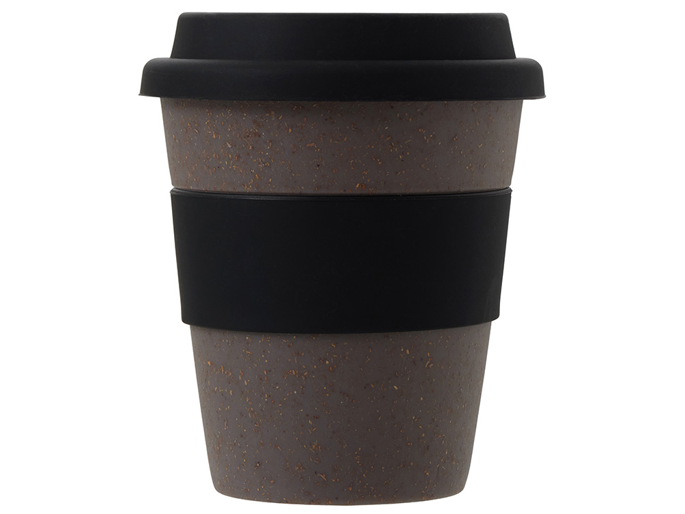 Стакан с силиконовой крышкой "Cafe", черный-5