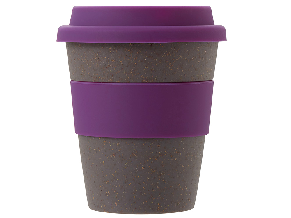 Стакан с силиконовой крышкой "Cafe", фиолетовый-5