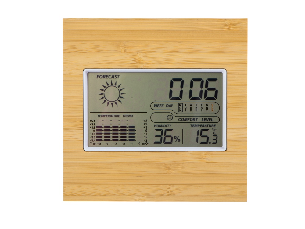 Метеостанция из бамбука "Moscow Heat" (P)-1