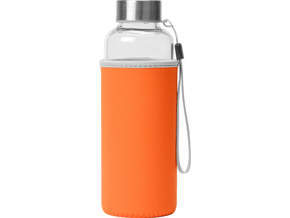 Бутылка для воды "Pure" c чехлом, 420 мл, оранжевый-3