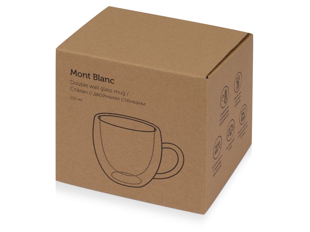 Кружка с двойными стенками «Mont Blanc» полукруглый, с ручкой 250 мл (Р)-4