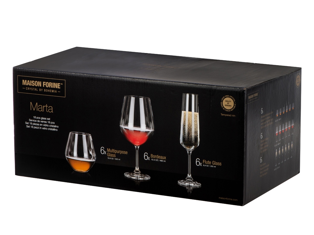 Подарочный набор бокалов для игристых и тихих вин «Vivino», 18 шт.-8