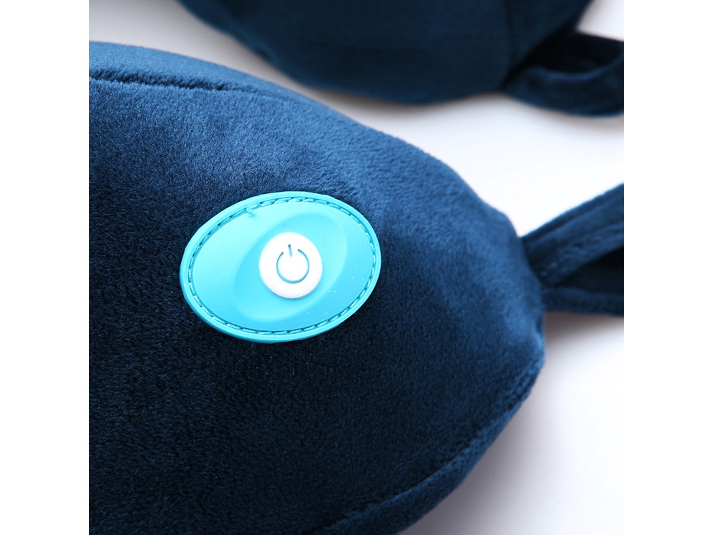 Подушка для путешествий со встроенным массажером "Massage Tranquility Pillow", синий-4