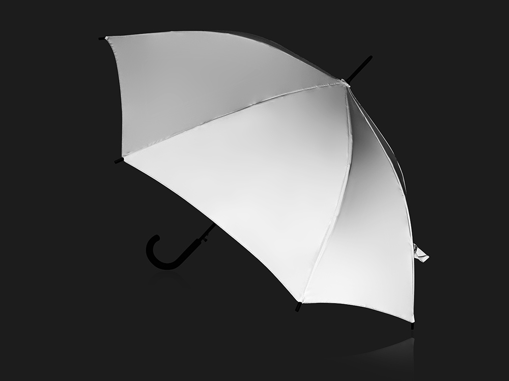 Зонт-трость светоотражающий Reflector, серебристый (Р)-2