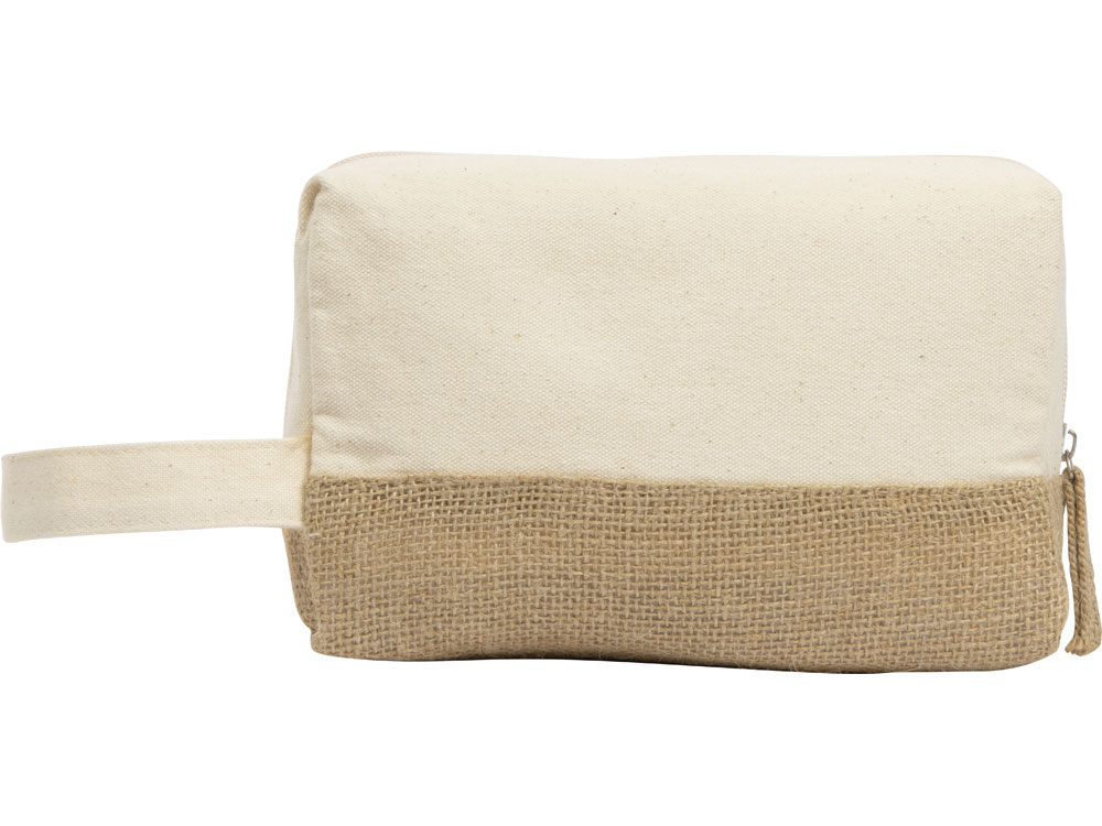 Косметичка "Jute" с ручкой из хлопка и джута, натуральный-2