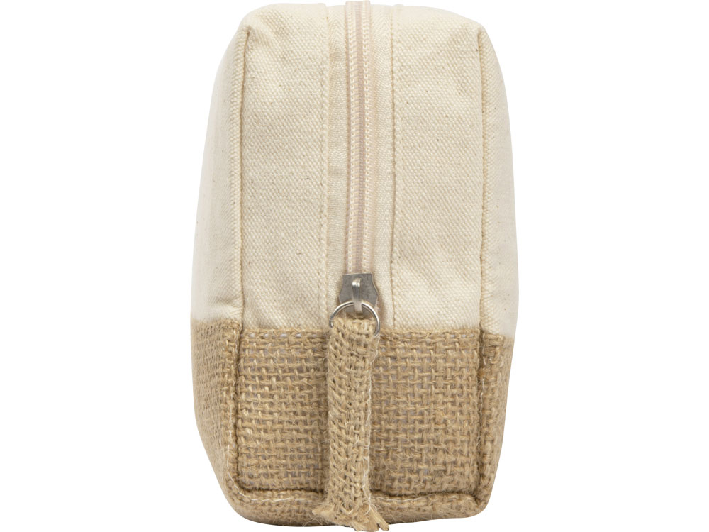 Косметичка "Jute" с ручкой из хлопка и джута, натуральный-4