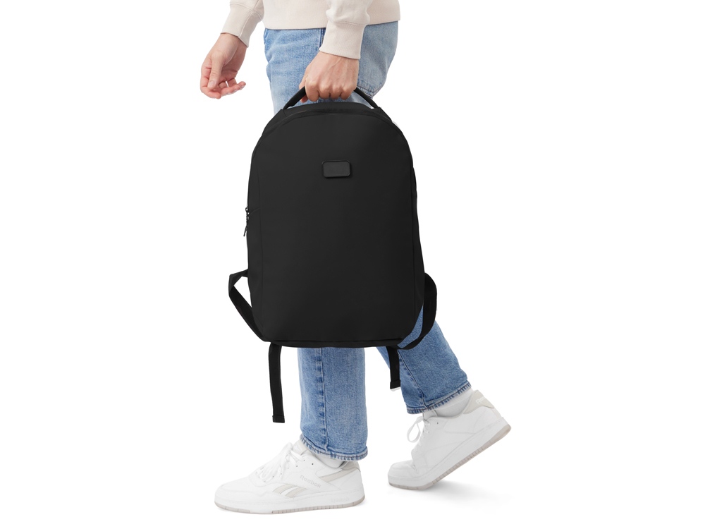 Рюкзак Sofit для ноутбука из экокожи, черный (Р)-18