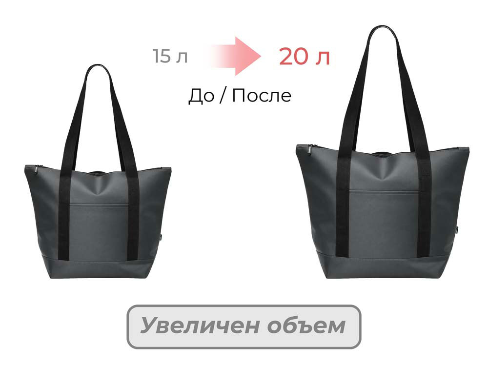 Сумка-холодильник «Cool XL» с двумя лямками на плечо, темно-серый-2