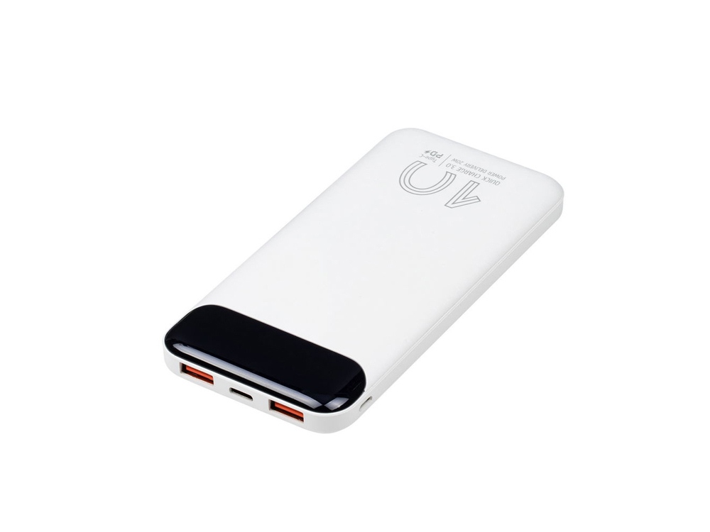 RIVACASE VA2540 (10 000mAh), QC/PD 20W внешний аккумулятор с дисплеем, белый 12/48-7