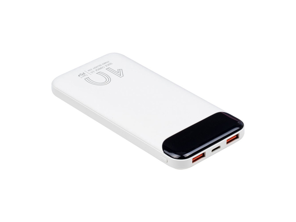 RIVACASE VA2540 (10 000mAh), QC/PD 20W внешний аккумулятор с дисплеем, белый 12/48-8
