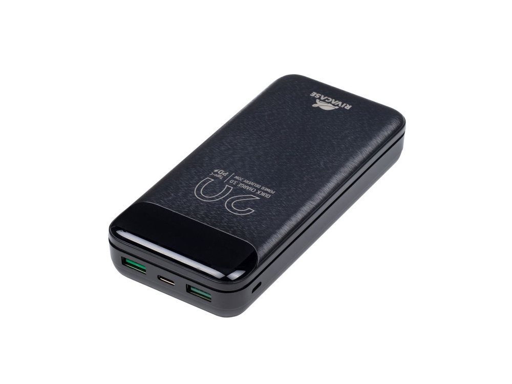 RIVACASE VA2582 (20 000mAh), QC/PD 22.5W внешний аккумулятор с дисплеем, черный /24-6